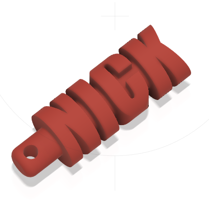 pseudo porte clés art présent 3D print model - Mito3D