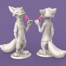 nick wilde zootopia sanat fox hediye oyuncak 3d baskı hayvan 3d print model - Mito3D
