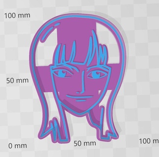 nico robin one piece mugiwara cookie cutter Home cookies cookiecutter imprint cooking mold onepiece onepieceanime anime nakama 3d print model - Mito3D