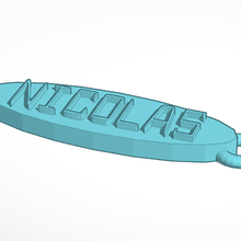 Nicolas porte clés 3d print model - Mito3D