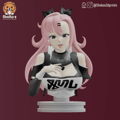 nicole comenzar busto sentido zona cero zzz mihoyo anime videojuego rosado 3d print model - Mito3D