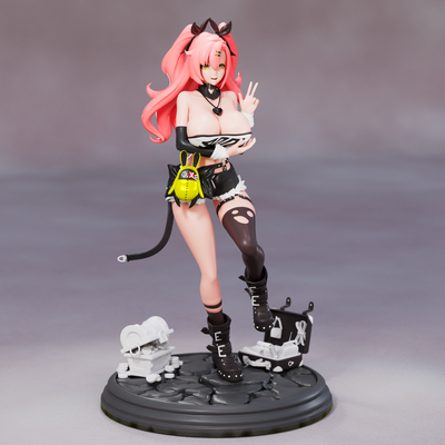 nicole zen figura arte anime fofa menina 3d 3d print model - Mito3D