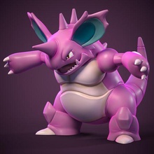 nidoking Pokémon 3d print model - Mito3D