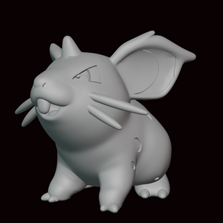 nidoran femelle Pokémon figure statue jeu vidéo jeux vidéos miniature sculpture fanart figurine kanto go 3d print model - Mito3D
