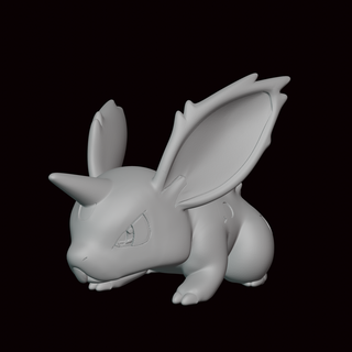 nidoran male pokemon figure statue videogame videogames miniature sculpture fanart figurine kanto go 3d print model - Mito3D