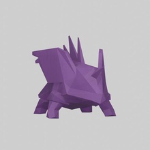 nidorino poly pokemon 3d print model - Mito3D