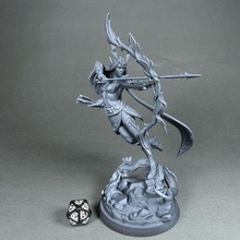 niel elven queen 32mm 75mm pre-supported game tabletop highdetail model miniature dnd 3dprinting 3dprintable sculpture sculpt fantasy games miniatures ttrpg rpg female elf woman 3d print model - Mito3D