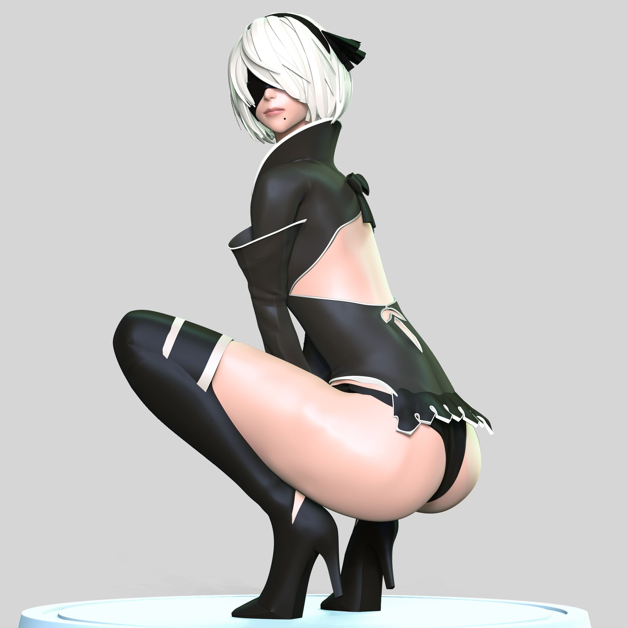 nier 2b Mädchen nier2b nier2a Automaten Replikant Spiel 3dprint Charakter Zahl niedlich Skulptur Statue 3dprinting Anime Manga Tier Eichhörnchen Spielcharakter Design 3D print model - Mito3D