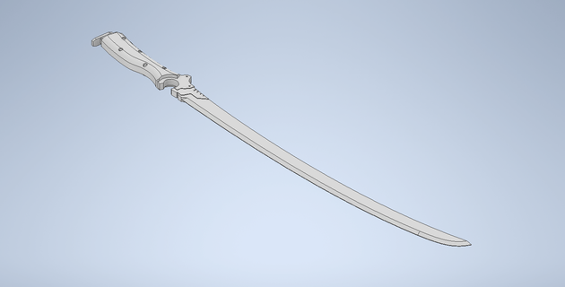 nier autómatas yorha issue espada arma cosplay juguete pequeña 2b 9s apuntalar 3d print model - Mito3D