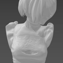 nier autómatas 2b busto Arte juego decoración 3d print model - Mito3D