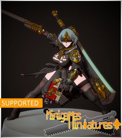 nier nun anime figurine game wh eldar tau necron ork sob sister of battle space marine killteam alternative 3d print model - Mito3D