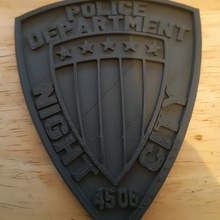 night city police badge cyberpunk 2077 game games 3d print model - Mito3D