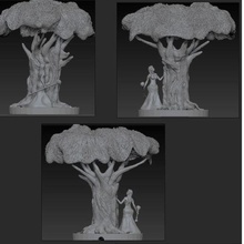 elfe de la nuit sorcière lampe art 3d print model - Mito3D