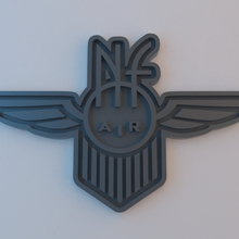 night flight orchestra - nfo air fashion accessories pin pilot wings badge 3d print model - Mito3D