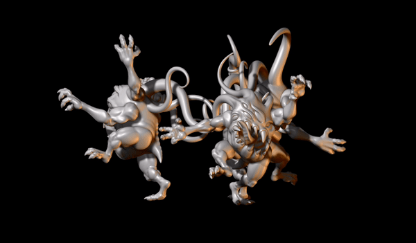 gece korku kabuslar iblis iblisler kaos yaratık canavar terör asker takım değişiklik yumurtlamak sapma Şirin 3D print model - Mito3D