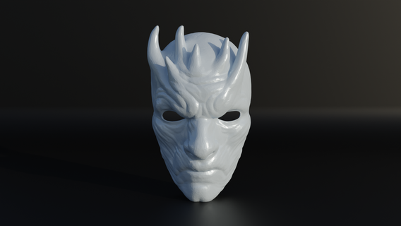 night king face mask - cosplay 3d print model stl head helmet scifi ing game thrones exterior interior jewelry 3d print model - Mito3D