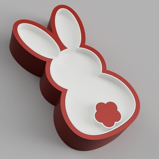 night lamp - easter bunny name led child ornament light alphabet control gift nameled 3d print model - Mito3D