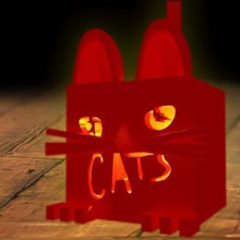 lampe de nuit les chats art sculptures 3d print model - Mito3D