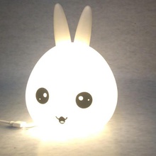 luce notturna coniglietto testa casa camera ragazzi modello rgb led notte giocattolo arredamento 3d print model - Mito3D