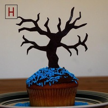 night living muffins tree home topper food goth halloween cupcakes 3d print model - Mito3D