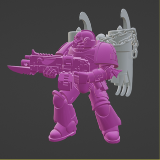 night lords reactors backpack raptors Game warhammer 40k chaos space marines skull wings reactor raptor chain 3d print model - Mito3D