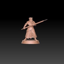 night s cult soldier spear pose 2 miniature stl file game wargame tabletop 3d print model - Mito3D