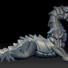 kabus ejderha sanat yaratıklar kanatlar terör heykel yara izleri terazi sürüngen efsanevi yaratık mythic minyatür mini korku dev modeli dört bacak şekil epik toprak dungeons dragons canavar hayvan 3d print model - Mito3D