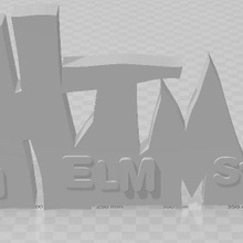 nightmare elm street logo halloween horror 3d print model - Mito3D