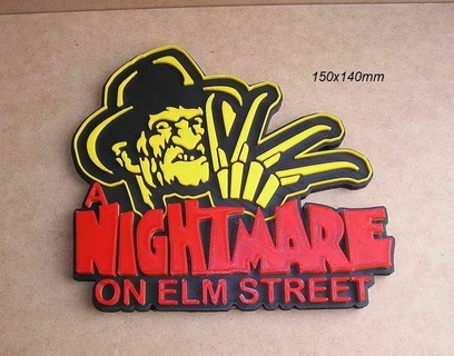 nightmare elm street horror fear panic movie poster sign signboard logo freddy krueger terror 3d print model - Mito3D