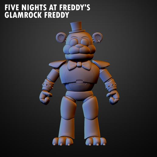 nights freddy's - glamrock art fnaf freddy security breach game video terror horror figure 3D print model - Mito3D