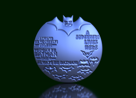 vigia noturno batman parede decoração 'a Super heroi vidas 39 3d print model - Mito3D