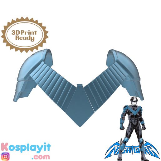 nightwing armor 3d model digital file - cosplay future printing- print game nightwingcosplay nightwingarmor batmancosplay 3D print model - Mito3D
