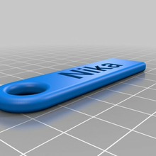 nika personnalisé clé chaîne mode accessoires 3d print model - Mito3D