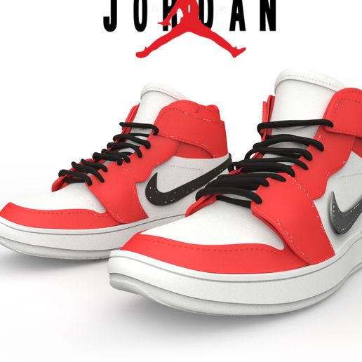 Nike air Jordan mode chaussures baskets basketball 3D print model - Mito3D
