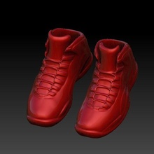 Nike air Jordan 10 doigt sneaker mode fantoche 3d print model - Mito3D
