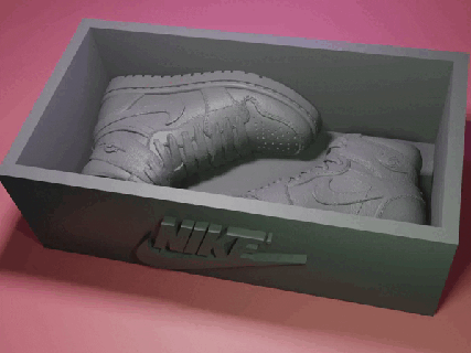 nike aire Jordán 1 caja zapatillas Zapatos llavero alto miniatura continuar trozo ender 3 3d print model - Mito3D