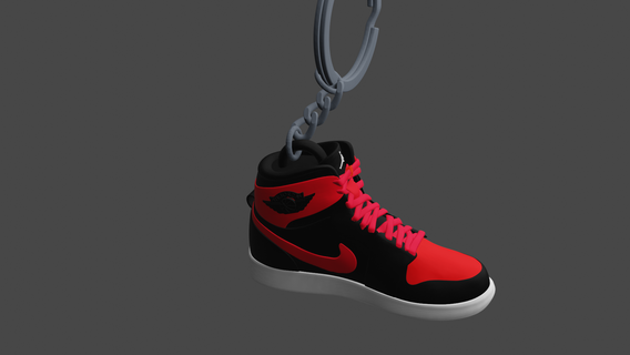 Nike air Jordan 1 porte clés sneaker jordan1 imprimable 3d print model - Mito3D