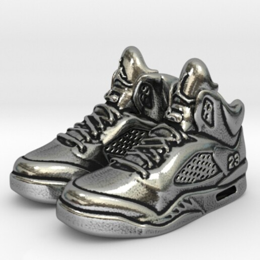 Nike air Jordan 5 doigt baskets fantoche sneaker 3D print model - Mito3D