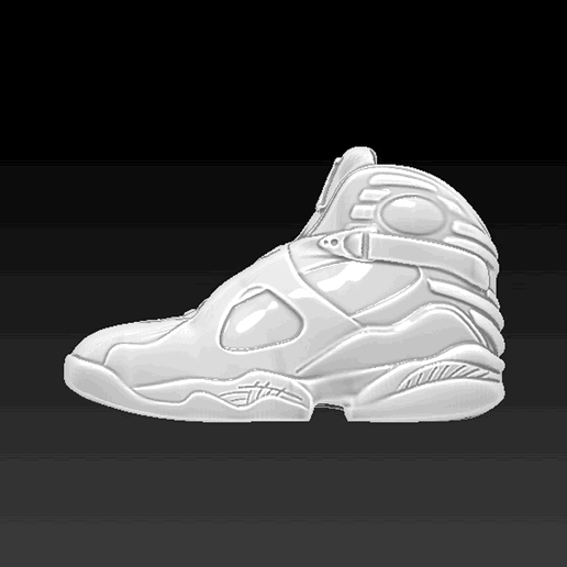 Nike air Jordan 8 9 10 doigt baskets fantoche sneaker 3D print model - Mito3D