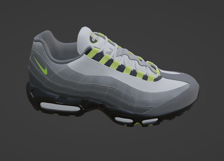 Nike Luft max 95 og Neon 3d print model - Mito3D