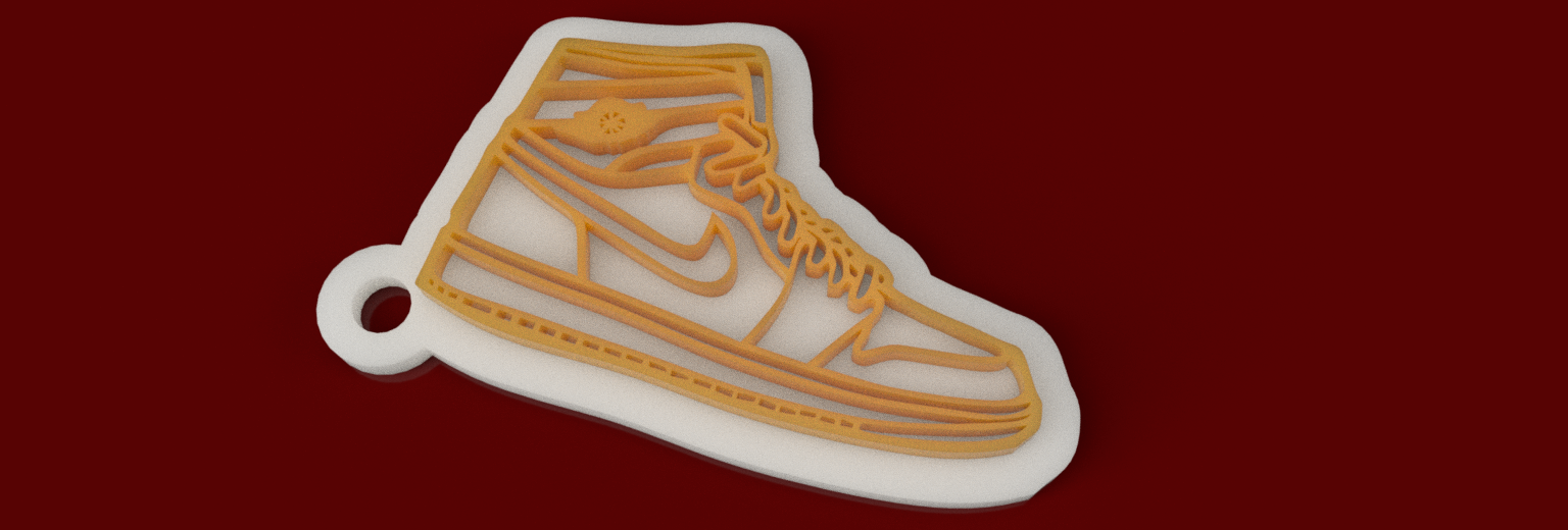 nike jordan air keychain scarpa shoes basket 3D print model - Mito3D