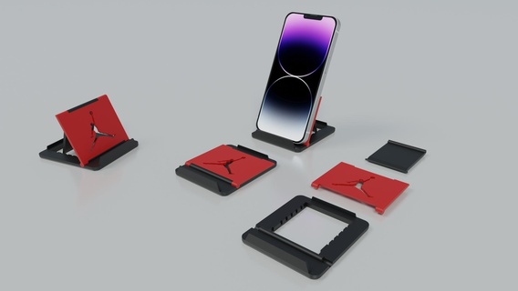 nike Ürdün katlama hücre telefon Kulp destek seyyar cep seyahat 3d print model - Mito3D