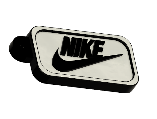 Nike porte clés logo 1 décoration 3D print model - Mito3D