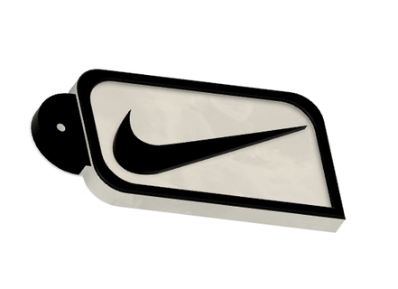 Nike porte clés logo 2 porte clés Nike clés décoration 3d print model - Mito3D