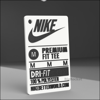 nike keychain sticker label 3d print model - Mito3D
