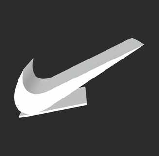 Nike logo supporter signe symbole neff 3d print model - Mito3D