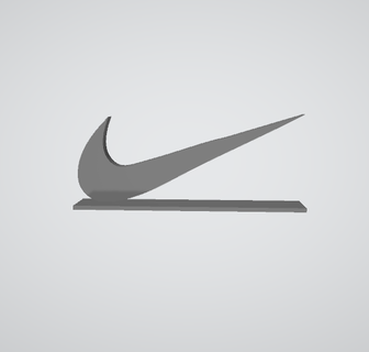 Nike logo engouement suprême mode style 3d print model - Mito3D