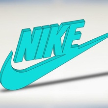 Nike logo clé bague mode porte clés pendentif sport slogan emblème compagnie signe sports 3d print model - Mito3D