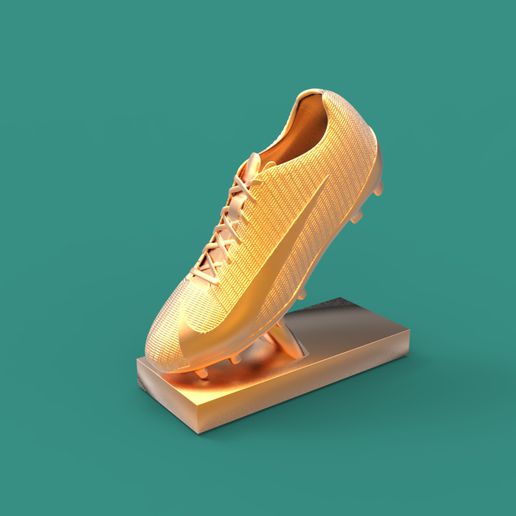 nike sapato troféu arte sapatos futebol honra 3D print model - Mito3D