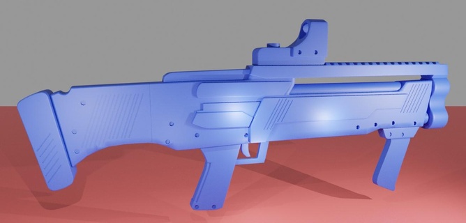başını sallamak neon tabanca tanrılık zafer oyuncak 3d Yazdır Kostüm oyunu 3d print model - Mito3D